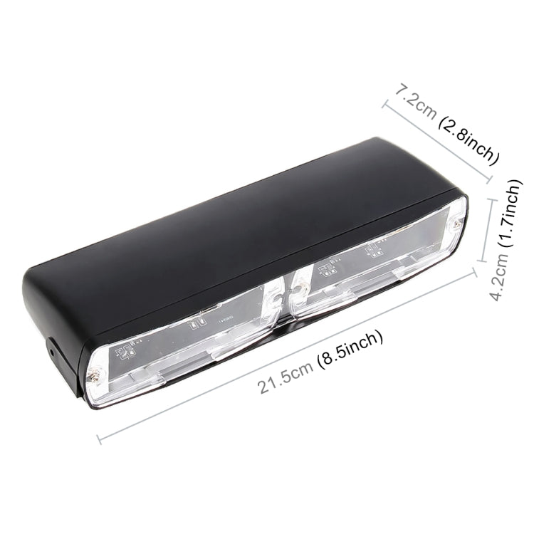 DC 12V 4.2W 16LEDs Crystal Lamp Beads Car Windshield Warning Lamp 18 Flash Patterns(Adjustable) - Warning Lights by PMC TechLife | Online Shopping South Africa | PMC TechLife | Buy Now Pay Later Mobicred