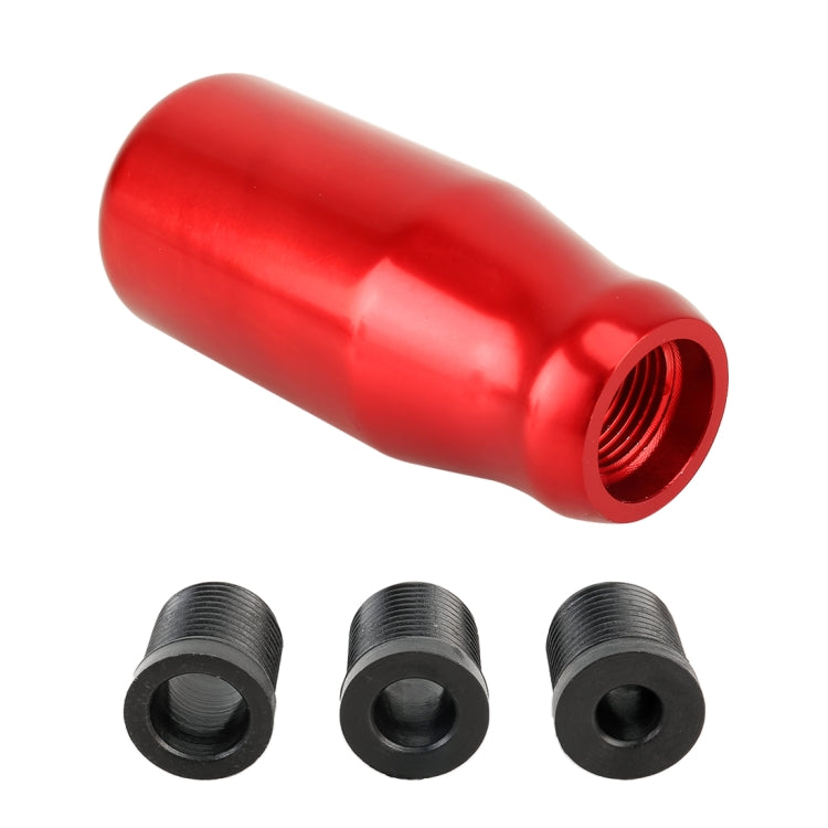 Universal Car Modified Gear Shift Knob Solid Color Smooth Auto Transmission Shift Lever Knob with Three Rubber Covers(Red) - Shift Knob by PMC TechLife | Online Shopping South Africa | PMC TechLife | Buy Now Pay Later Mobicred