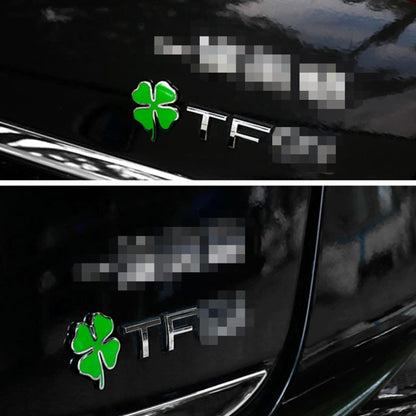 Four Leaf Clover Herb Luck Symbol Badge Emblem Labeling Sticker Styling Car Dashboard  Decoration, Size: 7.5*6cm - 3D Metal Sticker by PMC Jewellery | Online Shopping South Africa | PMC Jewellery