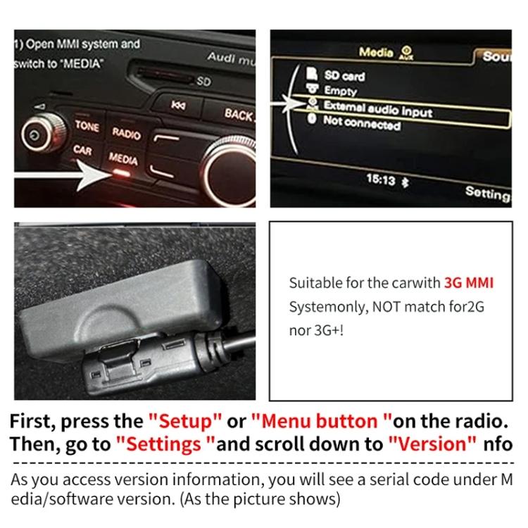 Car MMI 3G AMI Bluetooth Audio Cable Wiring Harness for Audi Q5 A5 A7 R7 S5 Q7 A6L A8L A4L - DIY Cables by PMC TechLife | Online Shopping South Africa | PMC TechLife | Buy Now Pay Later Mobicred
