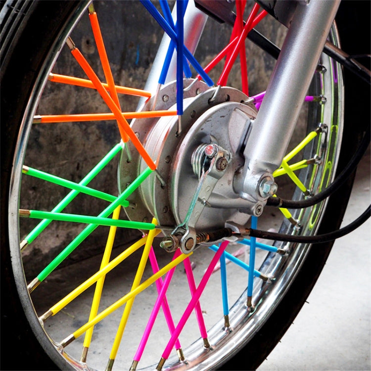 72 PCS 24cm Colorful Wheel Modified Spoke Skin Cover Wrap Kit for Pipe Motorcycle / Motocross / Bike - Ornamental Parts by PMC Jewellery | Online Shopping South Africa | PMC Jewellery