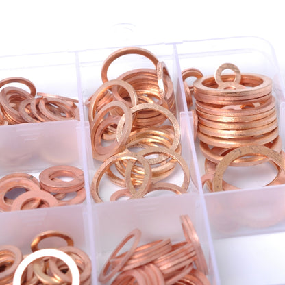 280 PCS O Shape Solid Copper Crush Washers Assorted Oil Seal Flat Ring Kit for Car / Boat  / Generators - Engine Fittings by PMC Jewellery | Online Shopping South Africa | PMC Jewellery