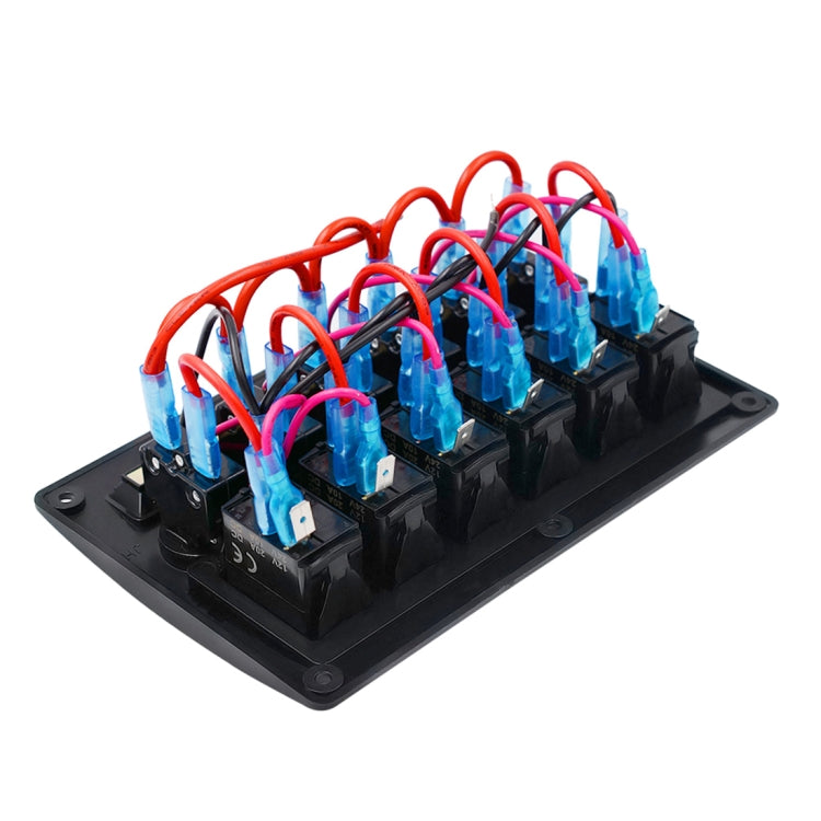 3Pin 6 Way Switches Combination Switch Panel with Light and Projector Lens for Car RV Marine Boat - Car Switches by PMC Jewellery | Online Shopping South Africa | PMC Jewellery