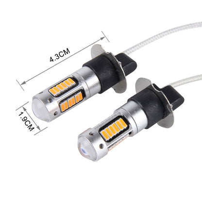 2 PCS H3 10W 30 SMD-4014 LEDs Car Fog Light, DC 12V(Orange Light) - Fog / Driving Lights by PMC Jewellery | Online Shopping South Africa | PMC Jewellery | Buy Now Pay Later Mobicred