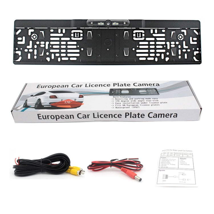 PZ-424 Europe Car License Plate Frame 170 Degree Rear View Camera - Rear View Cameras by PMC Jewellery | Online Shopping South Africa | PMC Jewellery | Buy Now Pay Later Mobicred