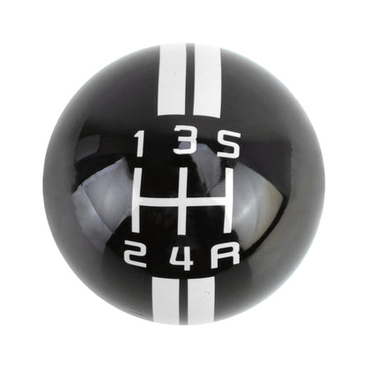 Universal Vehicle Ball Shape Modified Resin Shifter Manual 5-Speed Gear Shift Knob(Black White) - Shift Knob by PMC Jewellery | Online Shopping South Africa | PMC Jewellery | Buy Now Pay Later Mobicred