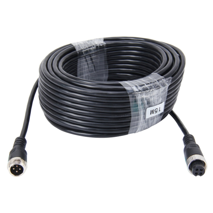 15m M12 4P Aviation Connector Video Audio Extend Cable for CCTV Camera DVR - DIY Cables by PMC TechLife | Online Shopping South Africa | PMC TechLife | Buy Now Pay Later Mobicred
