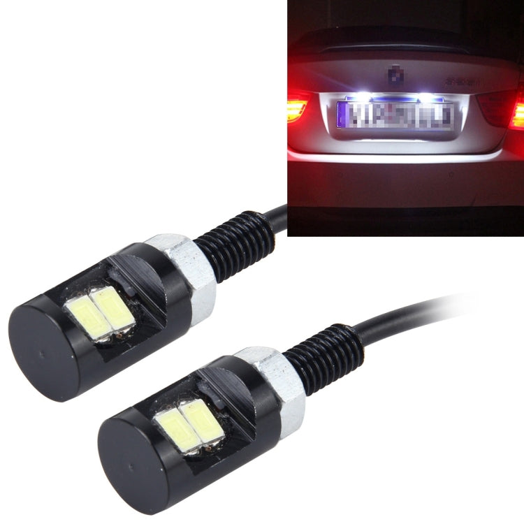 2 PCS 2W 100 LM 6500K Car License Plate Light with 2 SMD-5630 Lamps, DC 12V(White Light) - License Plate Lights by PMC Jewellery | Online Shopping South Africa | PMC Jewellery | Buy Now Pay Later Mobicred