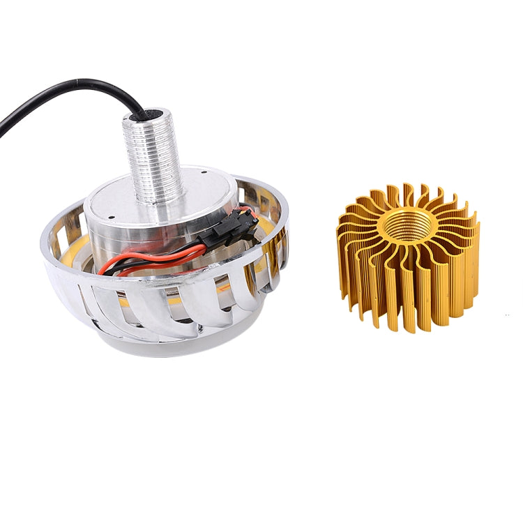 Motorcycle 30W DC 12V-85V LED Headlight Lens Built-in Whirlwind Double Aperture Angle Eyes + Devil Eye(Red Light) - Headlights by PMC Jewellery | Online Shopping South Africa | PMC Jewellery | Buy Now Pay Later Mobicred