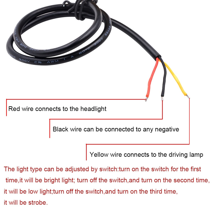 Motorcycle 30W DC 12V-85V LED Headlight Lens Built-in Whirlwind Double Aperture Angle Eyes + Devil Eye(Red Light) - Headlights by PMC Jewellery | Online Shopping South Africa | PMC Jewellery | Buy Now Pay Later Mobicred