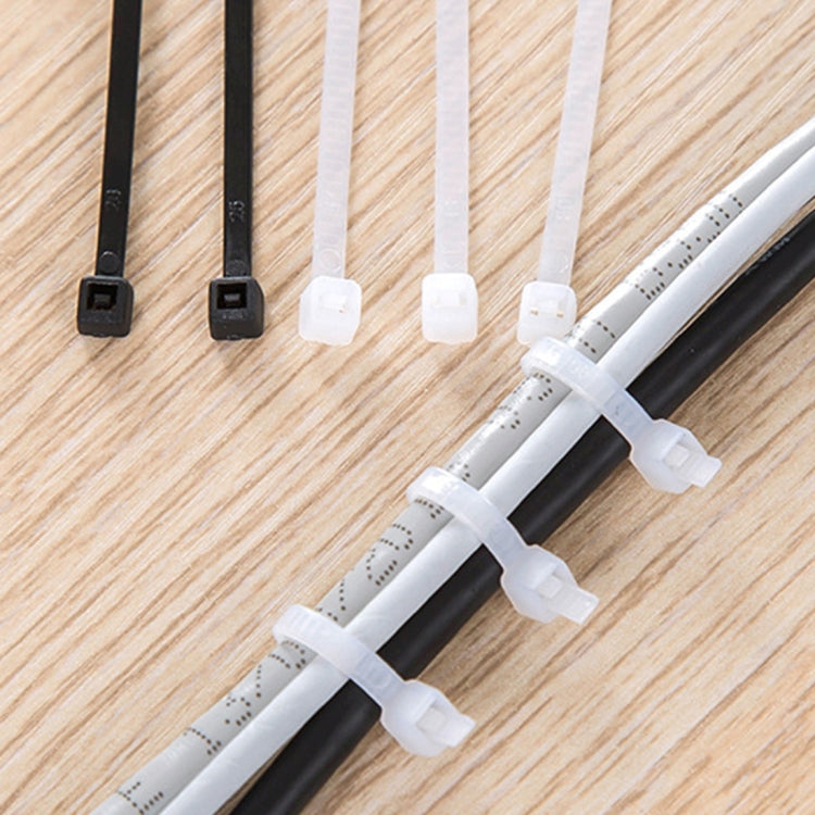 100pcs /Pack 8mm*200mm Nylon Cable Ties(Black) - Booster Cable & Clip by PMC TechLife | Online Shopping South Africa | PMC TechLife | Buy Now Pay Later Mobicred