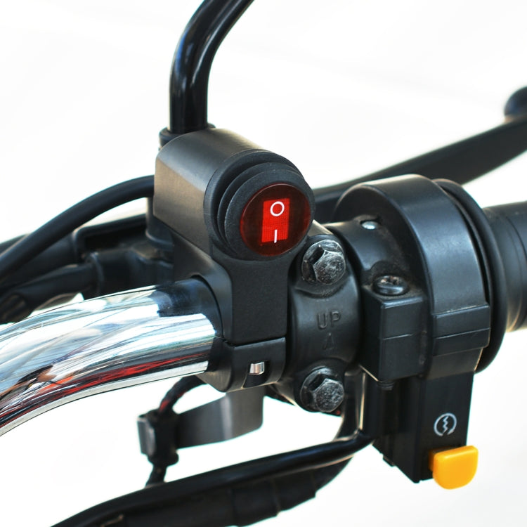 Motorcycle Headlight Auxiliary Light Waterproof Aluminum Alloy Single Flash Switches with Indicator Light - Electrical System by PMC TechLife | Online Shopping South Africa | PMC TechLife | Buy Now Pay Later Mobicred