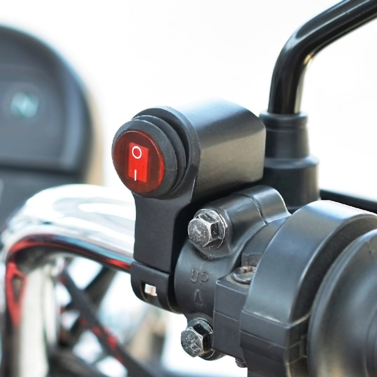 Motorcycle Headlight Auxiliary Light Waterproof Aluminum Alloy Single Flash Switches with Indicator Light - Electrical System by PMC TechLife | Online Shopping South Africa | PMC TechLife | Buy Now Pay Later Mobicred
