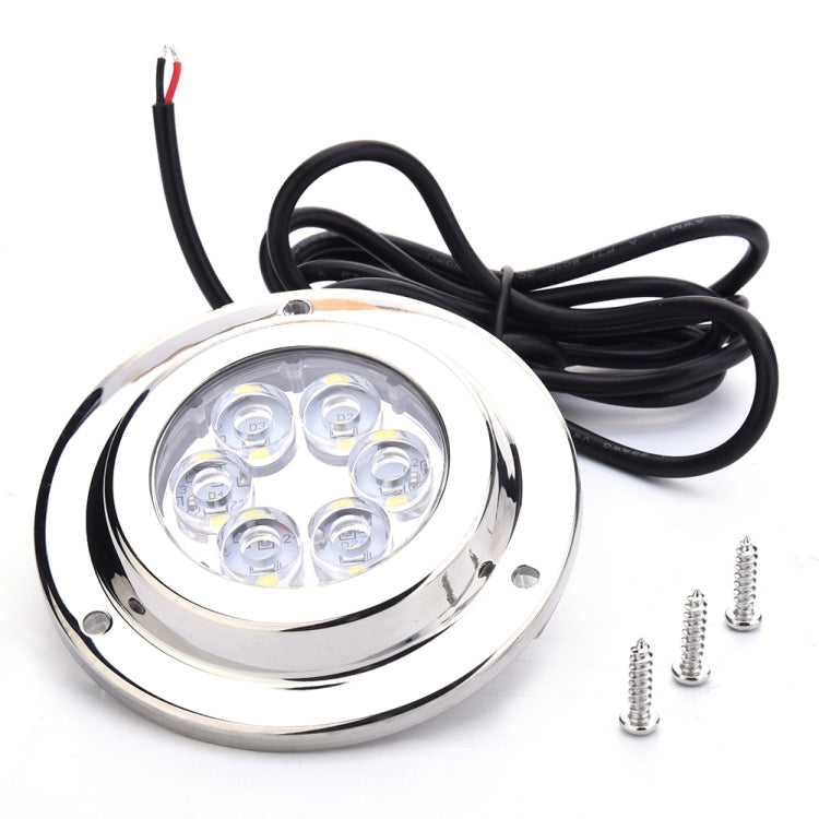 DC 10-30V 12W IP68 316 Stainless 6 LEDs White Light Underwater Light Boat High Power Bright for Marine / Yacht - Marine Accessories & Parts by PMC Jewellery | Online Shopping South Africa | PMC Jewellery