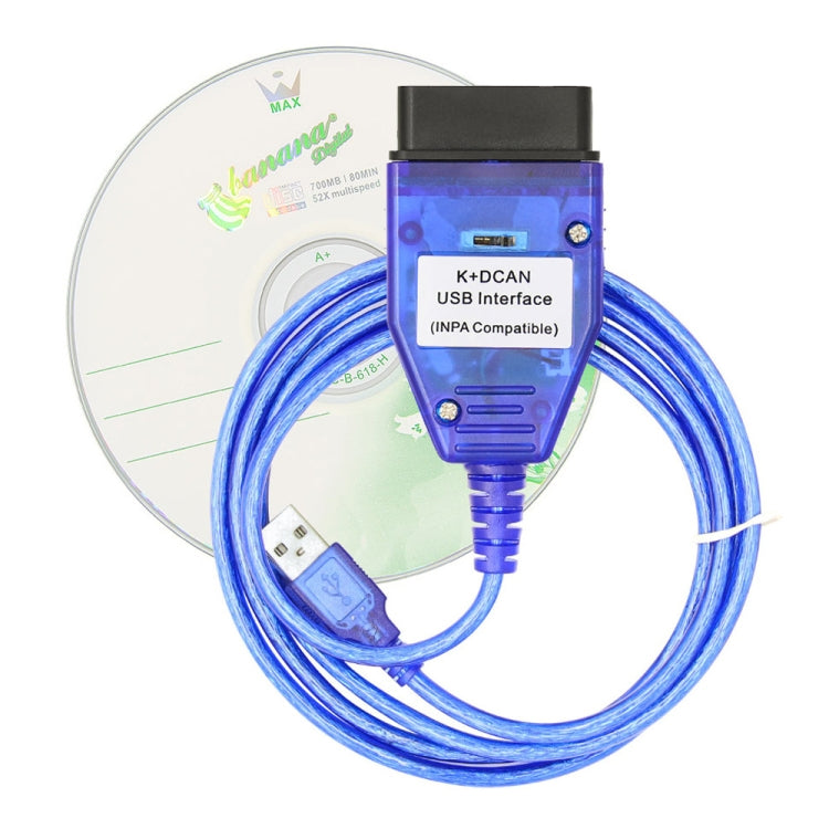 INPA K+CAN with Switch USB Interface Cable for BMW (Blue) - Cables & Connectors by PMC TechLife | Online Shopping South Africa | PMC TechLife