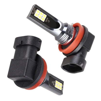 2 PCS H11 / H8 DC12V-24V / 12W / 3000K / 800LM 12LEDs SMD-3030 Car LED Fog Light (White Light) - Fog / Driving Lights by PMC Jewellery | Online Shopping South Africa | PMC Jewellery | Buy Now Pay Later Mobicred