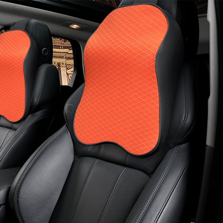 Four Seasons Breathable Memory Foam Car Neck Pillow Polyester Headrest (Orange) - Seat Accessories by PMC TechLife | Online Shopping South Africa | PMC TechLife | Buy Now Pay Later Mobicred