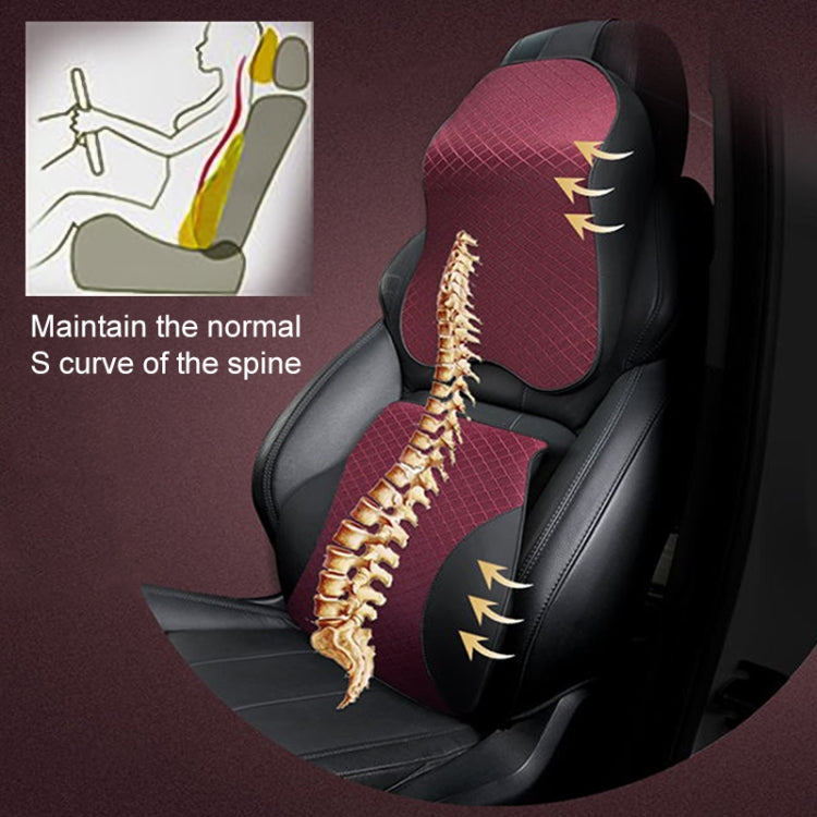 Four Seasons Breathable Memory Foam Car Neck Pillow Polyester Headrest (Orange) - Seat Accessories by PMC TechLife | Online Shopping South Africa | PMC TechLife | Buy Now Pay Later Mobicred