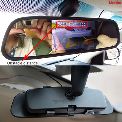 PZ604 170 Degree Car 4.3 inch Rearview Mirror Monitor with Round Camera - Rear View Cameras by PMC Jewellery | Online Shopping South Africa | PMC Jewellery | Buy Now Pay Later Mobicred