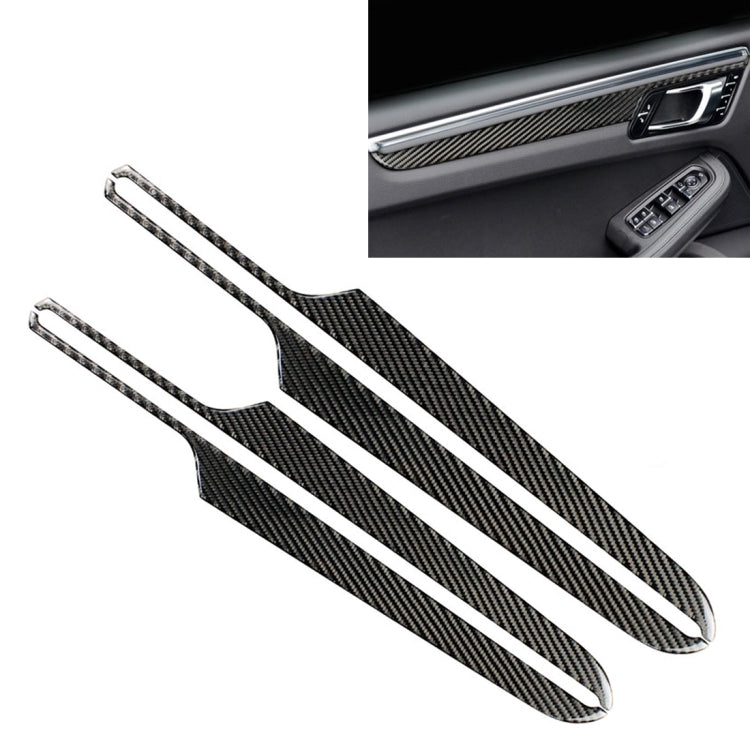 4 PCS Carbon Fiber Car Door Panel Decorative Sticker for Porsche Macan - free shipping - PMC TechLife - Order now!