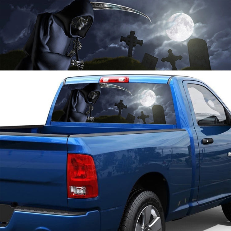 Death Cemetery Pattern Horror Series Car Rear Window Decorative Sticker, Size: 168 x 74cm - Decorative Sticker by PMC TechLife | Online Shopping South Africa | PMC TechLife | Buy Now Pay Later Mobicred