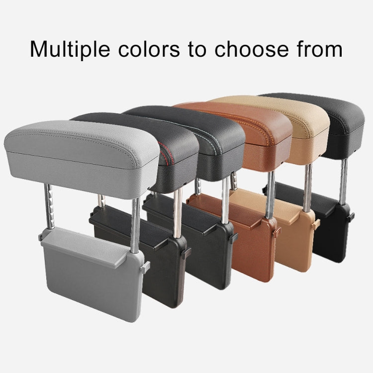 Universal Car PU Leather Wrapped Armrest Box Cushion Car Armrest Box Mat with Storage Box (Grey) - Stowing Tidying by PMC TechLife | Online Shopping South Africa | PMC TechLife | Buy Now Pay Later Mobicred