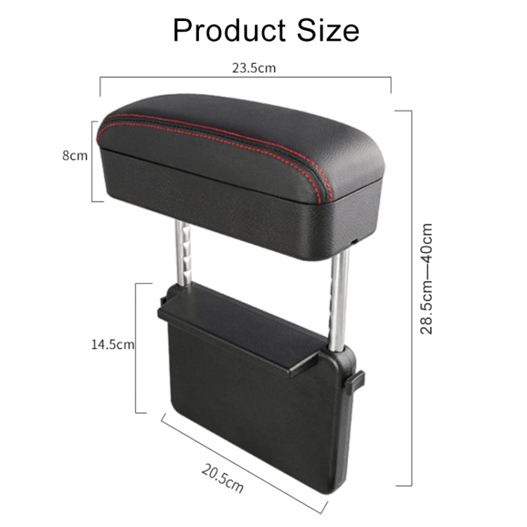 2 PCS Universal Car PU Leather Wrapped Armrest Box Cushion Car Armrest Box Mat with Storage Box (Black White) - Stowing Tidying by PMC TechLife | Online Shopping South Africa | PMC TechLife | Buy Now Pay Later Mobicred