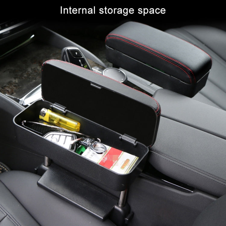 2 PCS Universal Car PU Leather Wrapped Armrest Box Cushion Car Armrest Box Mat with Storage Box (Beige) - Stowing Tidying by PMC TechLife | Online Shopping South Africa | PMC TechLife | Buy Now Pay Later Mobicred