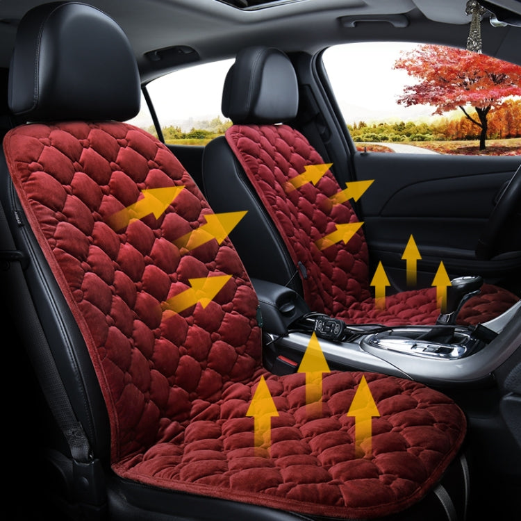 Car 12V Front Seat Heater Cushion Warmer Cover Winter Heated Warm, Double Seat (Red) - Seat Accessories by PMC Jewellery | Online Shopping South Africa | PMC Jewellery | Buy Now Pay Later Mobicred