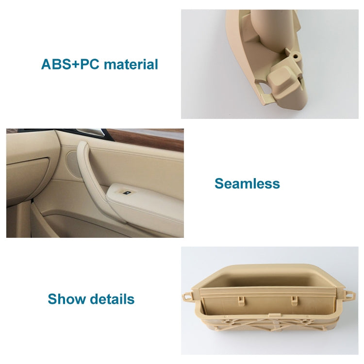 Car Rear Left Inside Doors Handle Pull Trim Cover 5141 7394 519-1 for BMW X3 X4, Left Driving (Beige) - Door Handles by PMC Jewellery | Online Shopping South Africa | PMC Jewellery