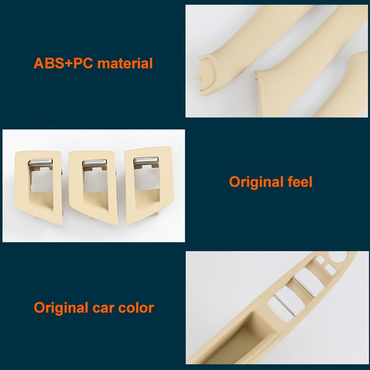 Car Imported Version Inside Doors Handle Pull Trim Cover 5141 7225 873 for BMW F10 F18, Left Driving (Grey) - Door Handles by PMC TechLife | Online Shopping South Africa | PMC TechLife | Buy Now Pay Later Mobicred