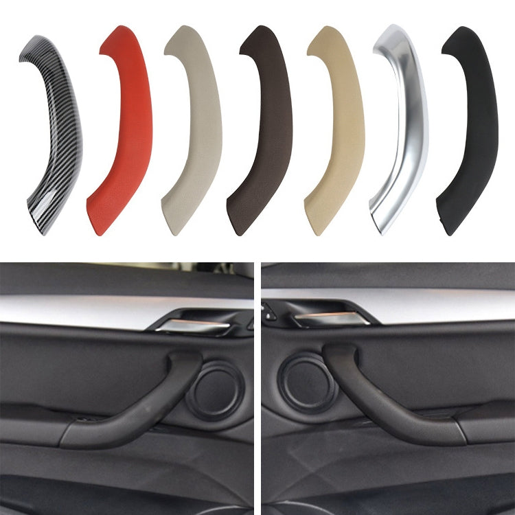 1 Pair Car Inside Doors Handle Pull Trim Cover 51417417513 for BMW X1 2016-, Left Driving (Carbon Fiber Black) - Door Handles by PMC Jewellery | Online Shopping South Africa | PMC Jewellery | Buy Now Pay Later Mobicred