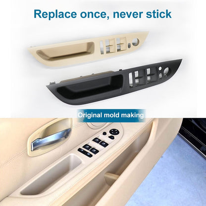 Car Left Front Door Window Lift Switch Trim Panel 51416983705 for BMW E60 2008-2010, Left Driving Standard Version (Beige) - Car Interior Mouldings by PMC Jewellery | Online Shopping South Africa | PMC Jewellery | Buy Now Pay Later Mobicred