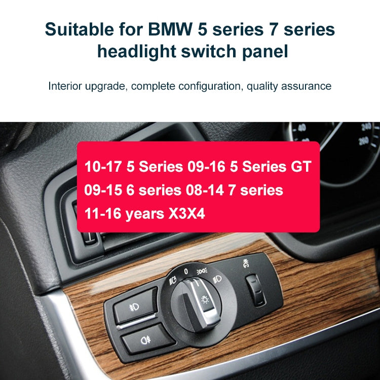 Car Headlight  Switch Button Knob for BMW 5 Series 2010-2017, Left Driving (Red) - Car Light Accessories by PMC TechLife | Online Shopping South Africa | PMC TechLife | Buy Now Pay Later Mobicred