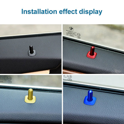 4 in 1 Car Door Latch Pin Door Screw Knob Cap Cover Trim for BMW F10, Left Driving (Blue) - Others by PMC Jewellery | Online Shopping South Africa | PMC Jewellery | Buy Now Pay Later Mobicred