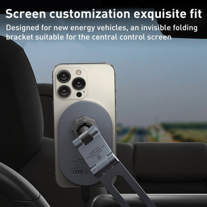 MOMAX CM21E INVISIBLE MOUNT Aluminum Folding Universal Bracket (Grey) - Car Holders by MOMAX | Online Shopping South Africa | PMC Jewellery | Buy Now Pay Later Mobicred