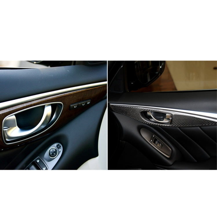 4 PCS Car Carbon Fiber Door Inner Handle Panel Decorative Sticker for Infiniti Q50 2014-2020 - Car Interior Mouldings by PMC Jewellery | Online Shopping South Africa | PMC Jewellery | Buy Now Pay Later Mobicred