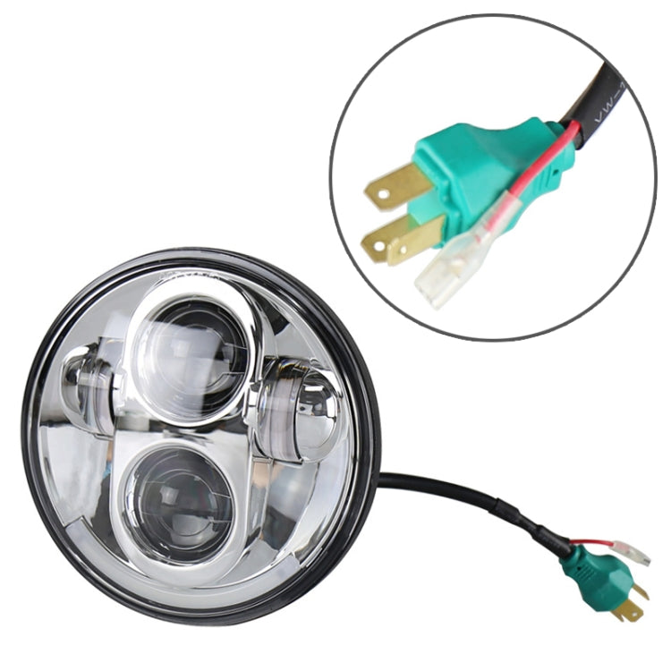 5.75 inch DC12V 6000K-6500K 40W Car LED Headlight for Harley (Silver) - LED Headlamps by PMC Jewellery | Online Shopping South Africa | PMC Jewellery | Buy Now Pay Later Mobicred