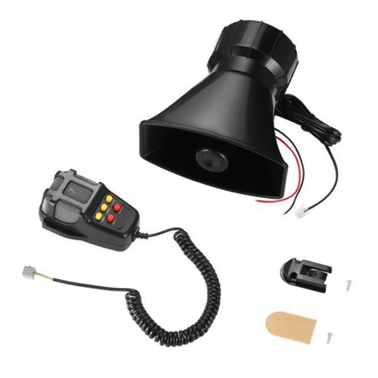 HW-1006B 12V 100W 125dB 5-tone Car Electric Alarm Air Horn Siren Speaker 5 Sound Tone Super Loud with Mic - Security Alarm System by PMC Jewellery | Online Shopping South Africa | PMC Jewellery | Buy Now Pay Later Mobicred