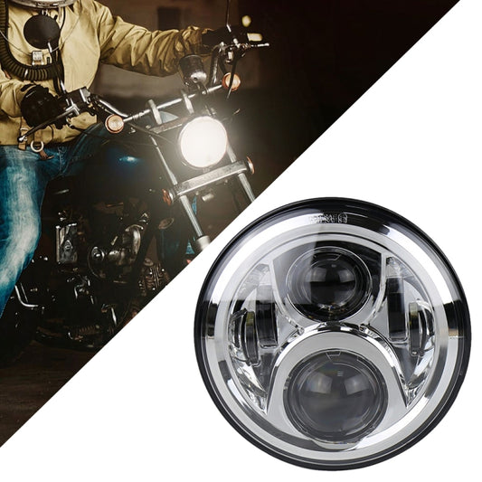 7 inch Round LED Motorcycle Headlight Modified Spotlight for Honda (Silver) - Headlights by PMC Jewellery | Online Shopping South Africa | PMC Jewellery | Buy Now Pay Later Mobicred