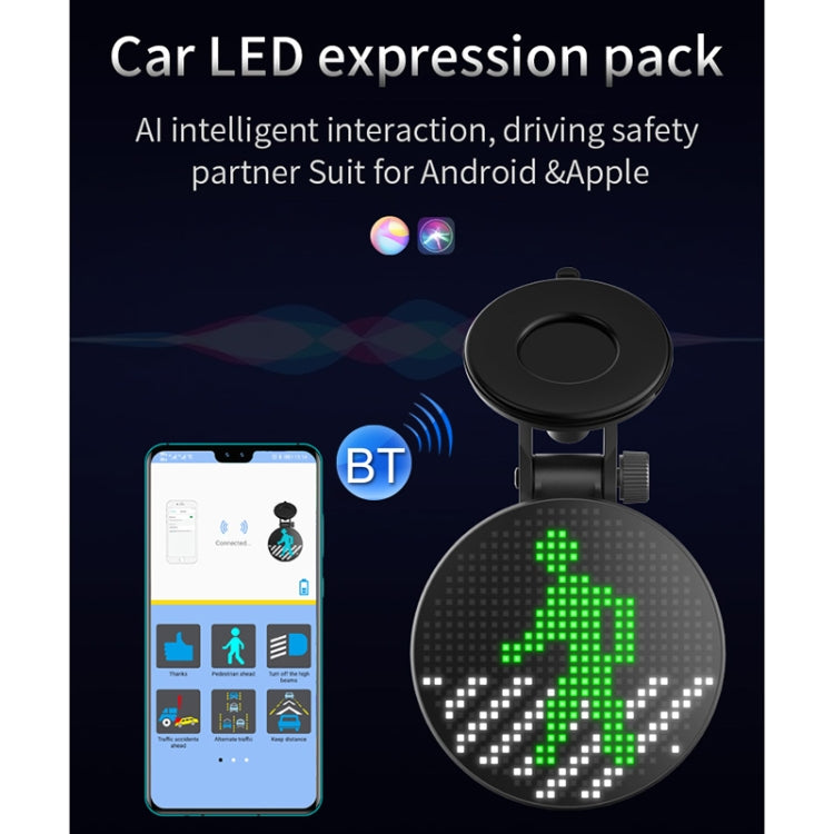 EM01 Car Bluetooth Intelligent LED Expression Sticker Emoticons APP Manual Control - Others by PMC Jewellery | Online Shopping South Africa | PMC Jewellery | Buy Now Pay Later Mobicred