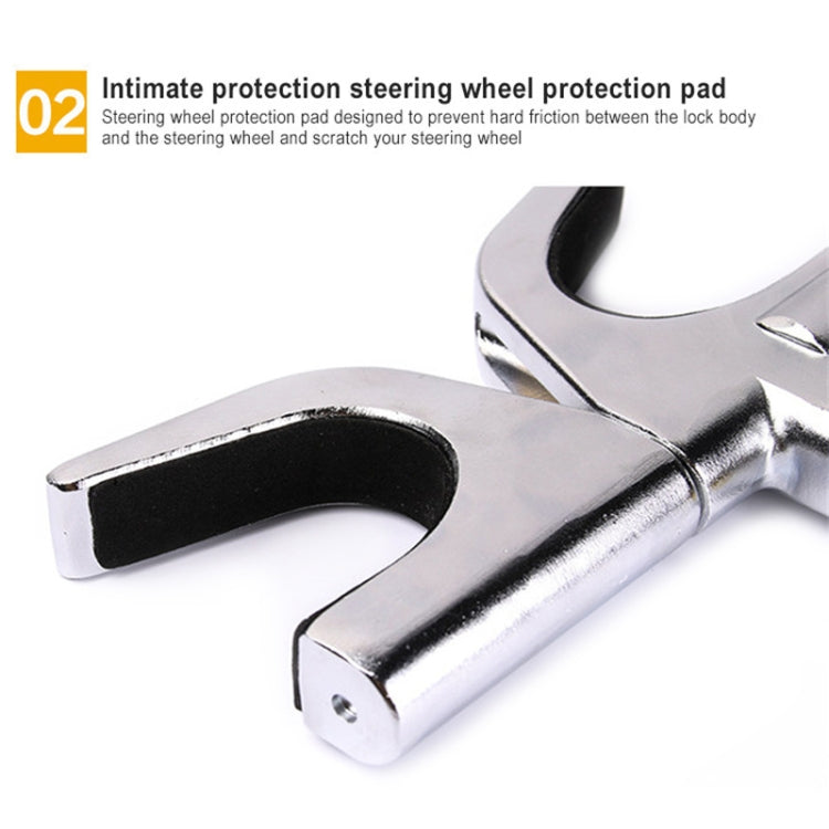 Car Adjustable Telescopic U Shape Steering Wheel Lock Anti-theft Cipher Lock with Safety Hammer - free shipping - PMC TechLife - Order now!