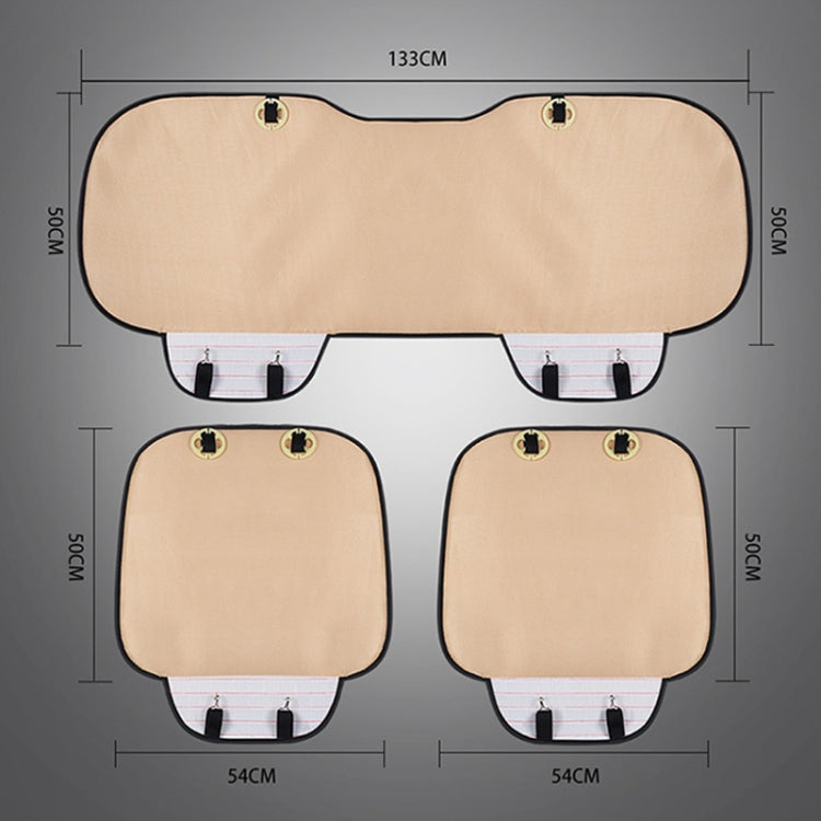 3 in 1 Car Seat Cushion Free Binding Half Inclusive Seat Mat Set (Grey) - Seat Accessories by PMC TechLife | Online Shopping South Africa | PMC TechLife | Buy Now Pay Later Mobicred
