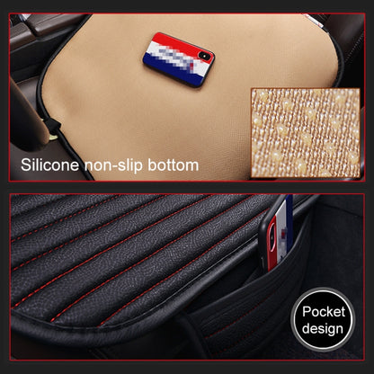 3 in 1 Car Seat Cushion Free Binding Half Inclusive Seat Mat Set (Beige) - Seat Accessories by PMC Jewellery | Online Shopping South Africa | PMC Jewellery | Buy Now Pay Later Mobicred