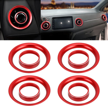 8 PCS Car Aluminum Alloy Air Conditioner Knob Case and Base for Honda XR-V (Red) - Decoration Rings by PMC Jewellery | Online Shopping South Africa | PMC Jewellery | Buy Now Pay Later Mobicred