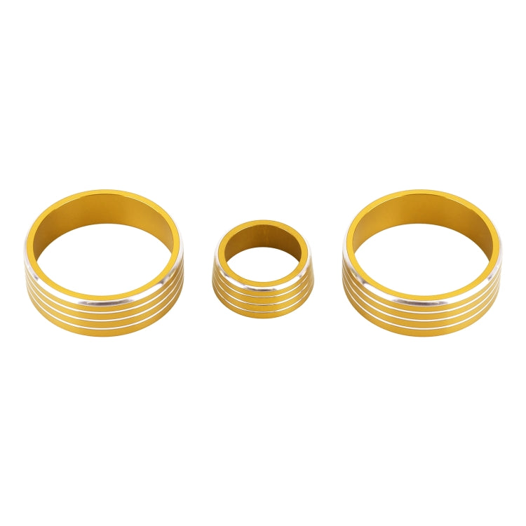 3 PCS Car Aluminum Alloy Air Conditioner Knob Case for Honda VEZEL / XR-V / Fit / GIENIA / City(Gold) - Decoration Rings by PMC Jewellery | Online Shopping South Africa | PMC Jewellery | Buy Now Pay Later Mobicred