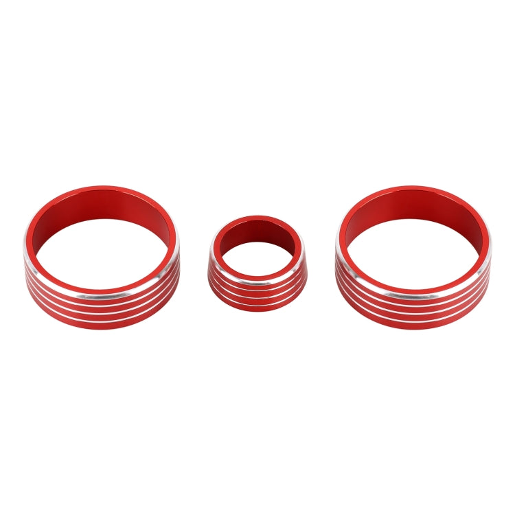 3 PCS Car Aluminum Alloy Air Conditioner Knob Case for Honda VEZEL / XR-V / Fit / GIENIA / City(Red) - Decoration Rings by PMC Jewellery | Online Shopping South Africa | PMC Jewellery | Buy Now Pay Later Mobicred