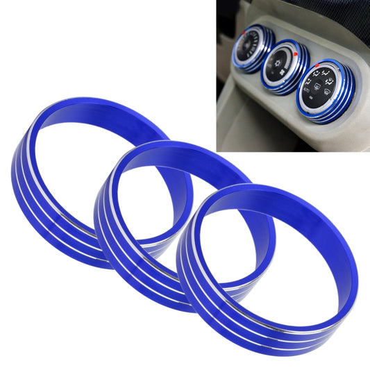 Car Metal Air Conditioner Knob Case for Mitsubishi ASX (Blue) - Decoration Rings by PMC Jewellery | Online Shopping South Africa | PMC Jewellery | Buy Now Pay Later Mobicred