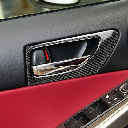 Car Carbon Fiber Front Door Handle Decorative Sticker for Lexus IS250 2013-, Left Drive B Style - Car Interior Mouldings by PMC Jewellery | Online Shopping South Africa | PMC Jewellery | Buy Now Pay Later Mobicred