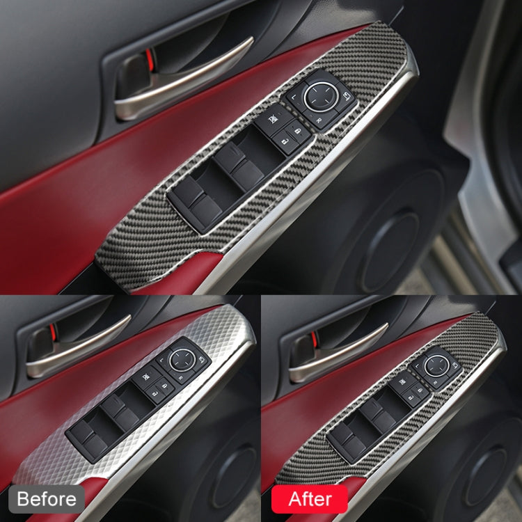 Car Carbon Fiber Window Glass Lifting Panel Button Decorative Sticker for Lexus IS250 2013-, Left Drive A Style - Car Interior Mouldings by PMC Jewellery | Online Shopping South Africa | PMC Jewellery | Buy Now Pay Later Mobicred